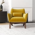 thumbnail image 2 of Gatsby Mid-Century Modern Tight Back Velvet Upholstered Armchair in Gold, 2 of 7