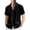 Black, variant on BOBOGOJP Men's Short Sleeve Lightweight Shirt Short Sleeve Button Down Striped Casual Linen Dress Shirts,Black XL