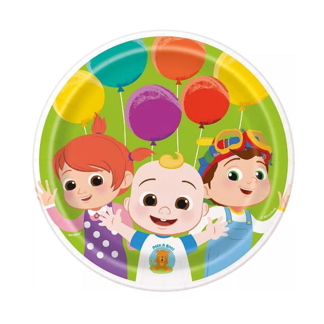 Refurbished Cocomelon 21384 7" Paper Plates, 8-ct