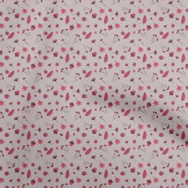 oneOone Tissu Polyester Spandex Rose Blush Matériel de Robe d'Automne Tissu Imprimé au Mètre 56 Pouces de Large