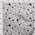 thumbnail image 3 of oneOone Cotton Poplin Twill Light Gray Fabric Doodle Craft Projects Decor Fabric Printed By The Yard 56 Inch Wide, 3 of 4