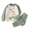 thumbnail image 1 of GDREDA Ensemble Assorti pour Frères et Sœurs 6 m 8 A Doux Chaud Personnage Manches Longues Ajusté Pyjama Tenue de Nuit Quotidienne Garçon Tenue de Nuit Vert, 8-9 Ans, 1 of 3