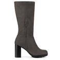 thumbnail image 3 of Unique Bargains Women's Mid Calf Block Heel Boots Gray (Size 6), 3 of 7