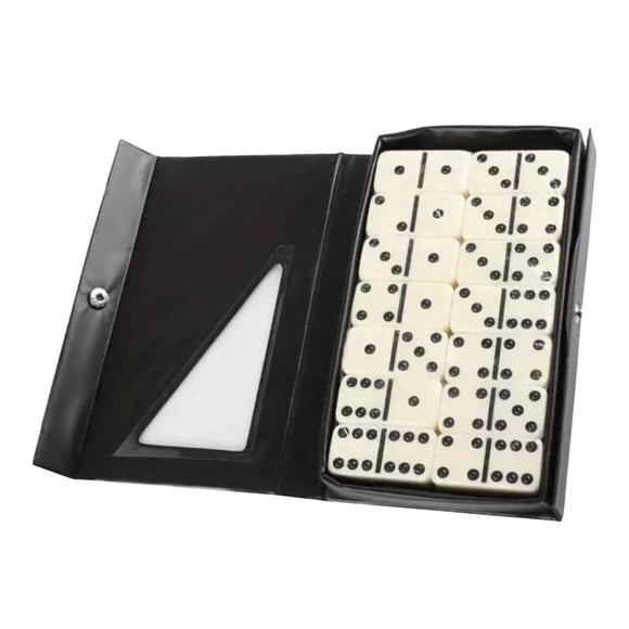 Bunblic Double Six Domino Set 28 Dominoes in Portable Case Toys Aged 8 Up Fun and Engaging Table Game for Leisure Trips New Year Present