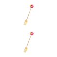 thumbnail image 1 of Transemion 1/2/3/5 Cartoon Adorable Restaurant Hotel Tableware Portable Washable Stainless Steel Stirring Mixing Dinnerware Cake Flatware Donut Fork Rose Red 2PCS, 1 of 6