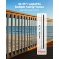 thumbnail image 4 of VEVOR 61 Pack Deck Balusters, 32.28 in Galvanized Steel Railing Spindles, Hollow Rectangle Metal Decking Stair Balusters with Pre-Drilled Hole, End Caps, Screws, Black, 4 of 9