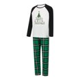 thumbnail image 3 of SUNSIOM Matching Family Pajamas Sets Christmas PJ's Long Sleeve Tree Print Raglan Tops + Plaid Pants Set Loungewear, 3 of 10