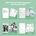 thumbnail image 3 of Mini Thermal Printer Multifunction Portable Sticker Maker  Photo Inkless Printing Support BT Connection for Smartphone with 11 Paper Rolls 57mm Compatible with iOS, 3 of 6