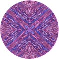 thumbnail image 1 of Ahgly Company Tapis Rond Lavable en Machine Intérieur Transitionnel Magenta Foncé Violet, 5 Pieds Rond, 1 of 7