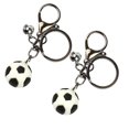 thumbnail image 2 of pitrice 2Pcs Keychain Mini Cartoon Key Ring Modern Handmade Girl Exquisite Bag Durable Auto Pendant Decoration Party Gifts Black Football, 2 of 9