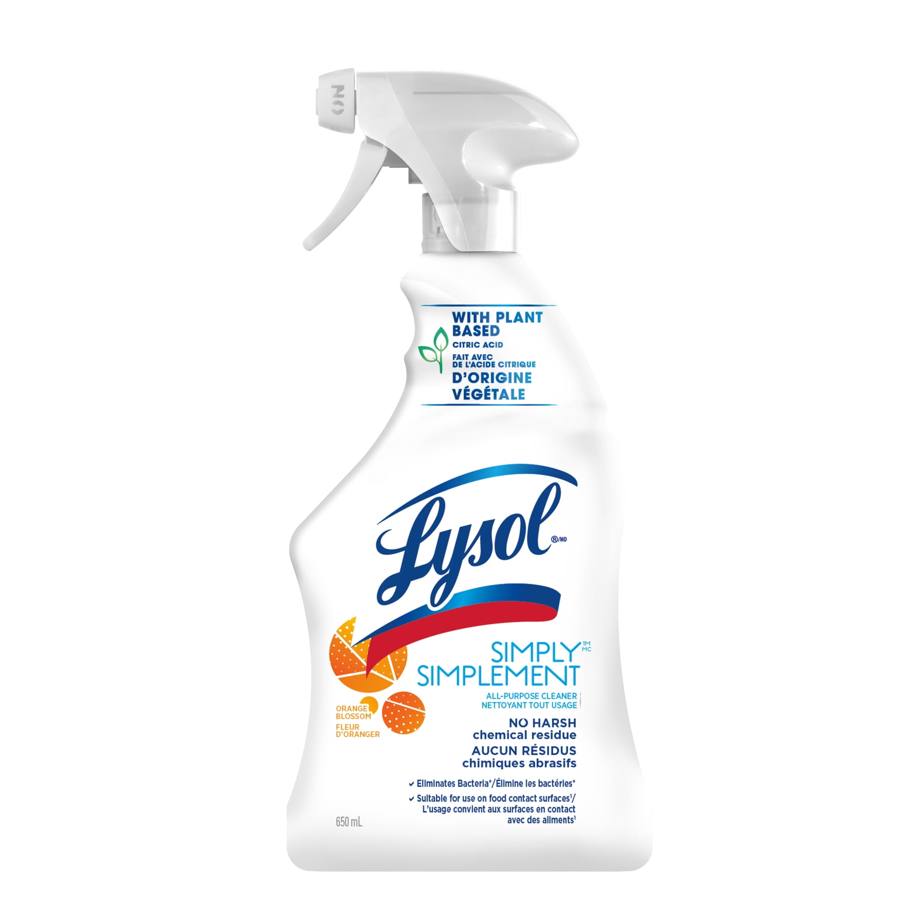 Nettoyant tout usage Lysol Simply ™, fleur d'oranger, 650 ml