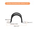 thumbnail image 2 of Unique Bargains 12Pack 1-9/16' Cable Clamp U Shape Stainless Steel Rubber Cushioned Pipe Strap, 2 of 5