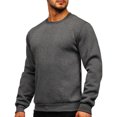 thumbnail image 2 of RKSTN Chandail à Manches Longues pour Hommes Col Rond Chandail Uni Chandail Chaud de Travail en Molleton Hauts, 2 of 7