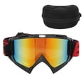 thumbnail image 3 of Lunettes de Motocross, Lunettes Anti-Vent Anti-Sable Anti-Impact pour VTT Antidérapantes avec Boîte de Rangement pour Hommes pour le Patinage Monture Noire Lunettes Rouges,Monture Bleue Lunettes de Couleur, 3 of 8