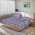 thumbnail image 2 of Ruvanti 100% Cotton Sheets - Crispy Cooling Percale Sheets For Split King Size Bed, Breathable & Durable Split King Sheet Set For Adjustable Bed, 16 Inches Deep Pocket Bed Sheets, Prussian, 5 Pieces, 2 of 5