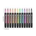 thumbnail image 2 of Double Line Outline Markers 12 Colors Metallic Glitter Pens for Writing Drawing and Birthday Greeting Cards, 2 of 9