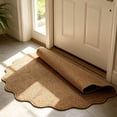 thumbnail image 1 of Scalloped Edge Door Mat 24x16 Inch Non Slip Absorbent Entryway Rug Durable Washable Floor Mat for Indoor Outdoor Entry Porch Kitchen Mudroom Home Decor, 1 of 6