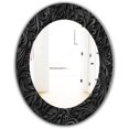 thumbnail image 1 of Designart 'Obsidian Impressions 10' Miroir Moderne - Miroir Mural Ovale ou Rond - 24x36, 1 of 4