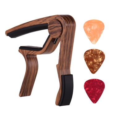 Eccomum Guitare en Alliage d'Aluminium Couleur Bois pour Guitare Folk à 6 Cordes Guitare Électrique avec 3 Choix de Couleur Aléatoires