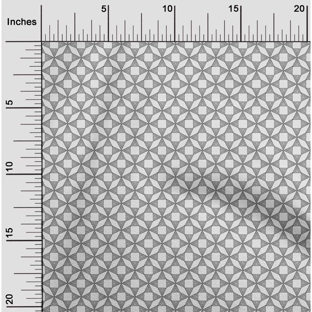 oneOone Cotton Poplin Fabric Triangle Block Printed Fabric 1 Yard 56 Inch Wide
