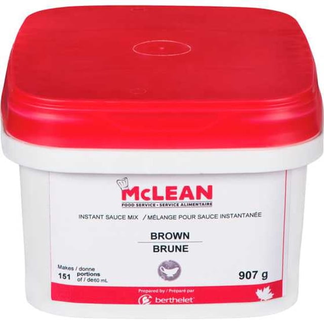 McLean Instant Brown Gravy Mix, Professional Savory Sauce Base, 907 g (2 lbs) Foodservice Pack