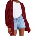 thumbnail image 1 of RKSTN Womens Sweatshirt Fashion Casual Slim Zipper Hoodie Solid Color Drawstring Fit Soft Tops with Pockets, 1 of 8