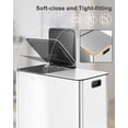 thumbnail image 2 of Kitchen Trash Can Large Capacity 60 L , 2 x 8-Gallon Dual Trash Can,2 Compartment Trash and Recycling Bin,Stainless Steel, Silver, 2 of 8