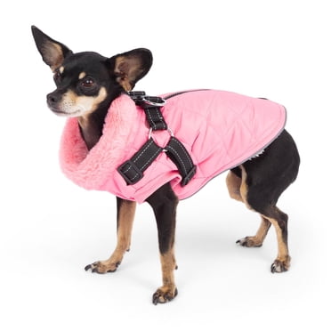 One Paw, Veste Matelassée Légère pour Chien avec Harnais, Rose