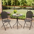 thumbnail image 4 of Costway 3pcs Patio Bistro Set Outdoor Conversation Furniture Table & Folding Chair, 4 of 10