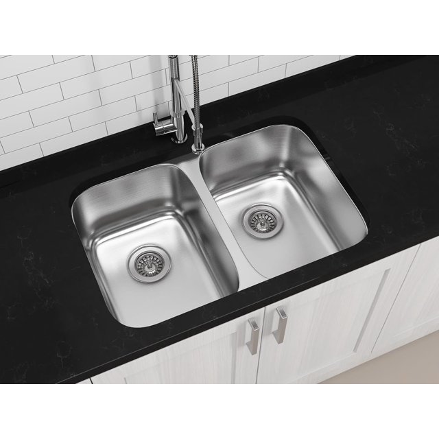 Ancona Double Bowl Under-Mount Kitchen Sink