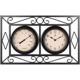 thumbnail image 1 of Infinity Instruments 20108BK-TC l'Horloge / Thermomètre Suspendu Extérieur de Serre-Livres, 1 of 6