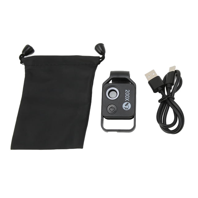 Mobile Phone Microscope, 200X Microscope 2 Brightness Gears Universal HD Portable With Clip For Outdoor Photography Black Without CPL,Black With CPL