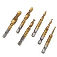 thumbnail image 2 of Drill Tap, High Hardness Rustproof Various Sizes Drilling Taps Spiral Flute  For Chamfering For Tapping Silver,Ti Plated, 2 of 8