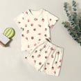 thumbnail image 3 of Girls Soft Short Sleeve Pajama Set Comfortable Printed Sleepwear For Daily Wear And Outdoor Activities With Round Neck Design, 3 of 3