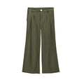 thumbnail image 4 of 6 Month Rompers Softball Girl Girls High Waisted Wide Leg Pants Summer Solid Color Button Down Casual Trousers With Pockets Comfortable And Stylish For Teens And Juniors, 4 of 6