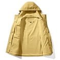 thumbnail image 5 of KIHOUT Men's Tactical Jacket Multi Pockets Performance Fleece Lined Water Resistant Soft Shell Unisex Hood Coats, 5 of 5
