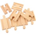 thumbnail image 1 of LOVEVER 8 Pcs Voies Ferrées en Bois Rails d'Extension Fournitures de Rails pour Enfants Jouets Ferroviaires Jouet Rails de Train, 1 of 6