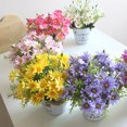 thumbnail image 4 of (Yellow) Retro American Daisy Hemp Rope Iron Bucket Simulation Bonsai Plant Set Fake Flower Handicraft Ornament with Pot, 4 of 8