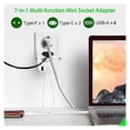 thumbnail image 4 of USB Wall Charger,With USB 7 In 1 Strip Outlet Wall USB Adapter,Multi Device Charger Organizer Compatible With Tablet And Cell Phone ,Easy to Use, 4 of 6