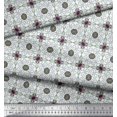 thumbnail image 3 of Soimoi Rayon Crepe Fabric Swirl & Floral Patchwork Decor Fabric Printed Yard 46 Inch Wide, 3 of 3