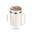 thumbnail image 3 of EGNMCR Rangement et Organisation Bacs de Rangement Tasse à Café Portable Tasse en Acier Inoxydable à Double Couche avec Couvercle et Poignée Tasse à Café Isolée Chauffable par Induction pour Voyage Camping Bureau Tasse à Café, 3 of 7