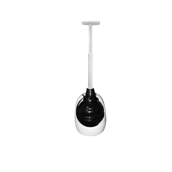 Korky BEEHIVE Max® Hideaway Toilet Plunger with Holder in White