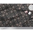 thumbnail image 2 of Soimoi Black polyester Crepe Fabric Floral Wreath Geometric Print Fabric by Yard 52 Inch Wide, 2 of 5