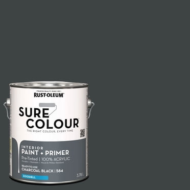 Rust-Oleum Sure Colour™ Paint + Primer, Interior Eggshell, Charcoal Black 3.78 L