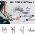 thumbnail image 3 of Bureau d'Ordinateur Portable à Hauteur Réglable Support d'Ordinateur Portable pour Lit Bureau Portable pour Genoux Table Pliable Poste de Travail Rehausseur de Cahier Plateau Ergonomique pour Ordinateur Support de Lecture Plateau de Lit Bureau Debout Argent Amazon Ba, 3 of 8