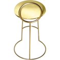 thumbnail image 3 of Meridian Furniture Ring Soft Yellow Velvet Counter Stool in Brushed Gold Finish, 3 of 5
