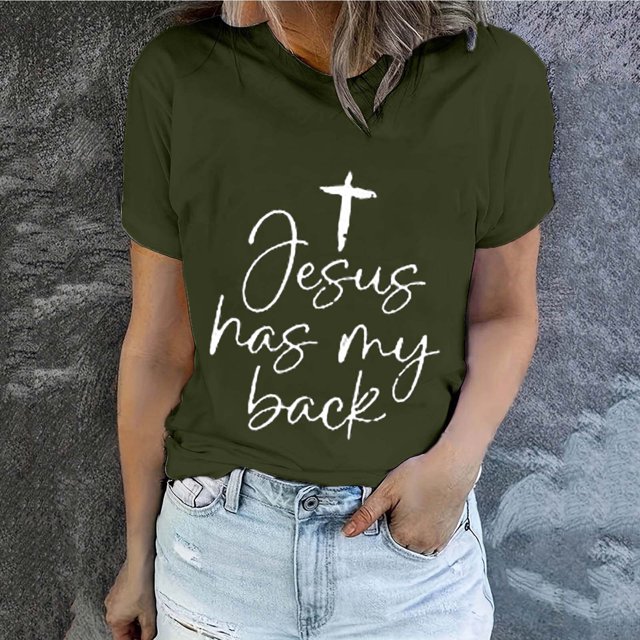 EGNMCR Chandail de Pâques à Manches Courtes pour Femmes, Imprimé de Pâques, Lettrage de Pâques Imprimé pour Femmes, Col Rond, Haut à Manches Courtes, Haut/chemise à Manches Courtes à Col Rond, T-Shirt pour Femmes