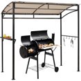 thumbnail image 4 of Patiojoy 7' x 4.5' Grill Gazebo Patio BBQ Tent Shelter with Single Tier Canopy Beige, 4 of 5