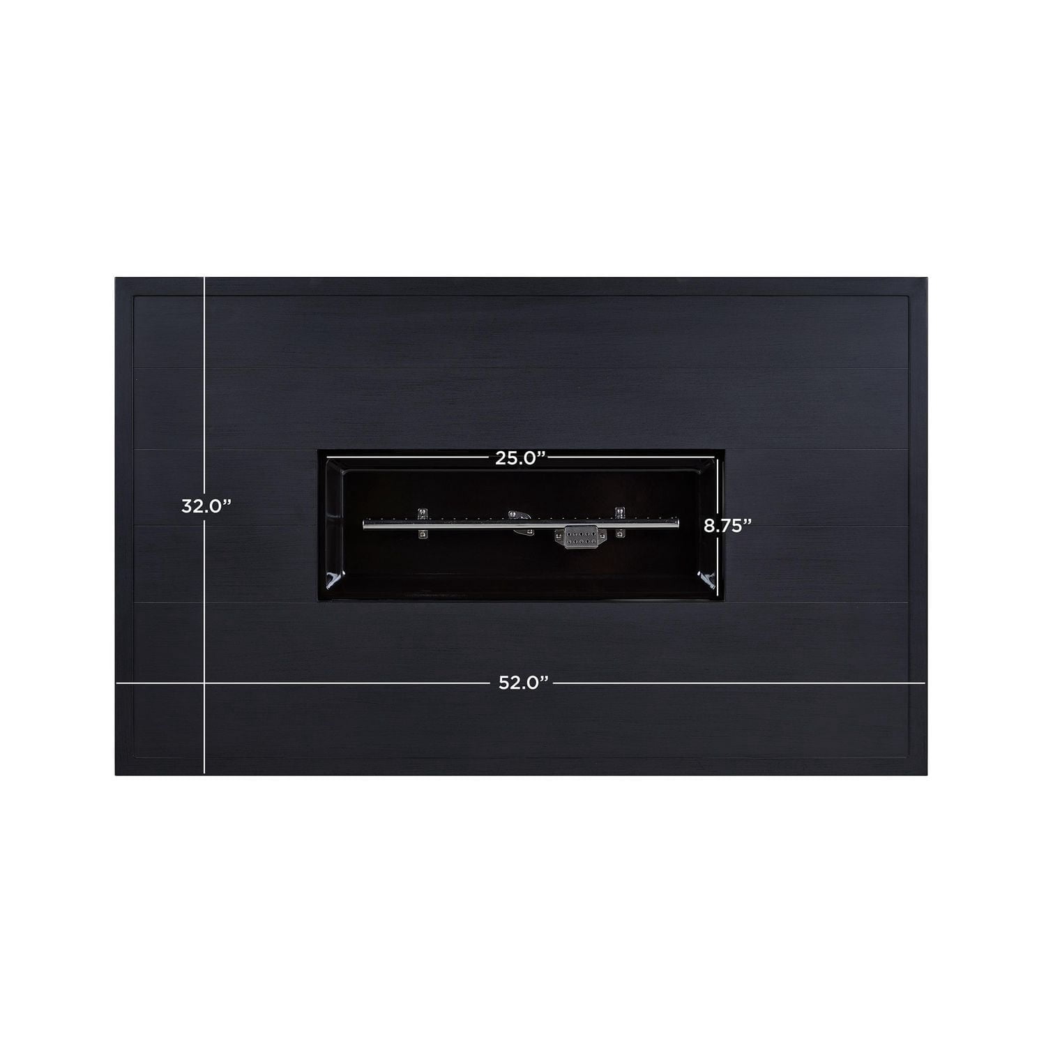 Foyer Extérieur au Propane Rectangulaire de 52 po Calvin en Corail noir