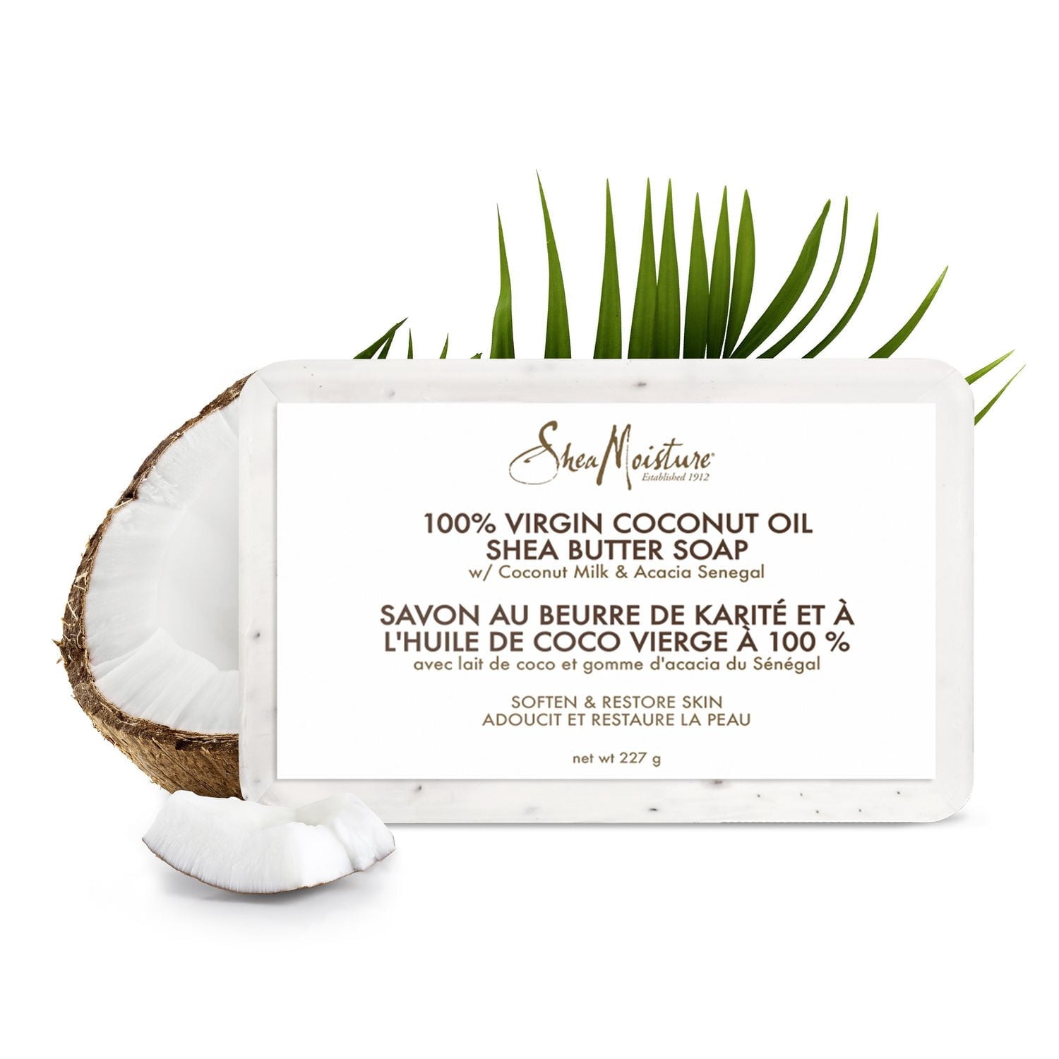 Savon au beurre de karité Shea Moisture Huile de coco vierge à 100 %